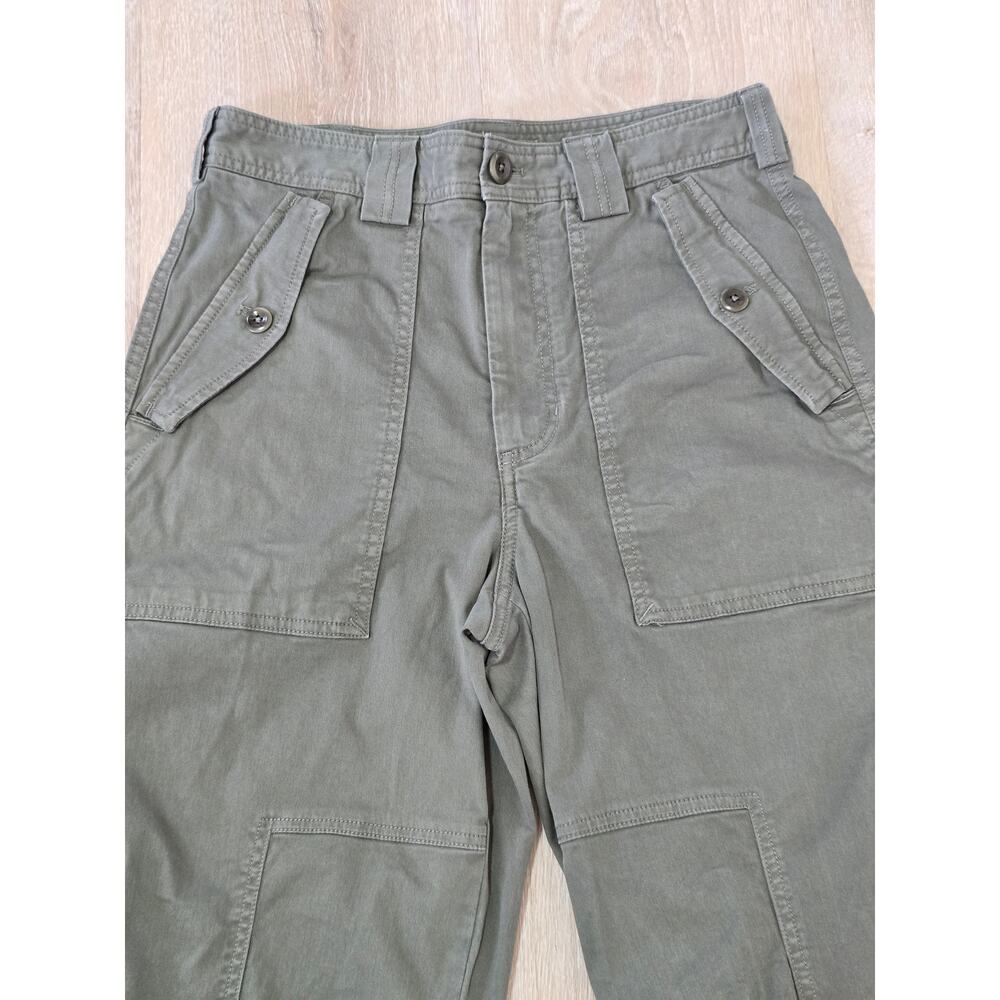 Banana Republic Cargo Pants Green Utility Military High Rise Size 2 - Picture 3 of 5